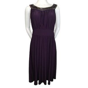 Haani Sleeveless Beaded Jeweled Stretch Dress Sz M